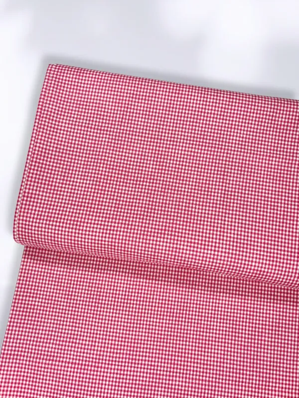 Gingham Red, 1/16'' | Yarn-dyed Cotton Woven Fabric | 112cm wide