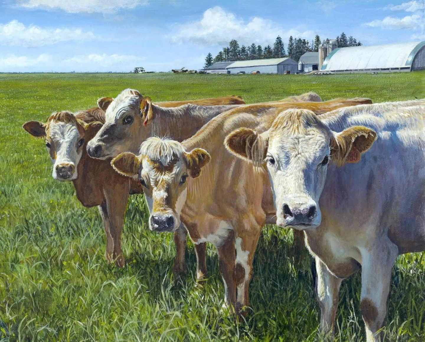 Udder Curiosity - Cows in Pasture | Digital Print Quilting Cotton Panel