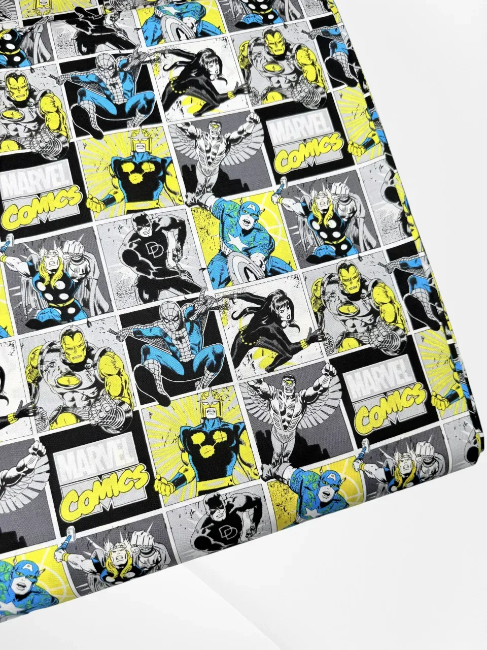 Marvel Comic Squares | Licensed Quilting Cotton | 112cm wide