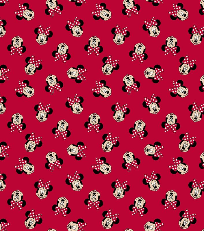 Minnie Head Toss | Licensed Quilting Cotton | 112cm wide