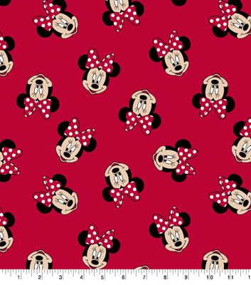 Minnie Head Toss | Licensed Quilting Cotton | 112cm wide