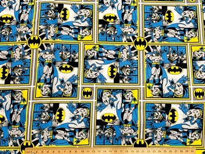 Batman Small Grids | Licensed Quilting Cotton | 112cm wide
