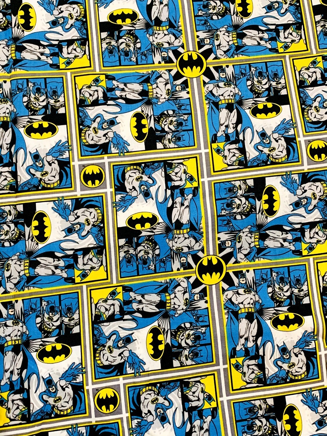 Batman Small Grids | Licensed Quilting Cotton | 112cm wide