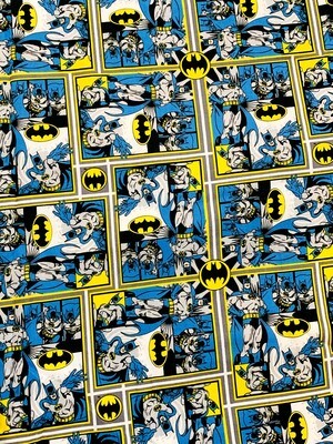 Batman Small Grids | Licensed Quilting Cotton | 112cm wide
