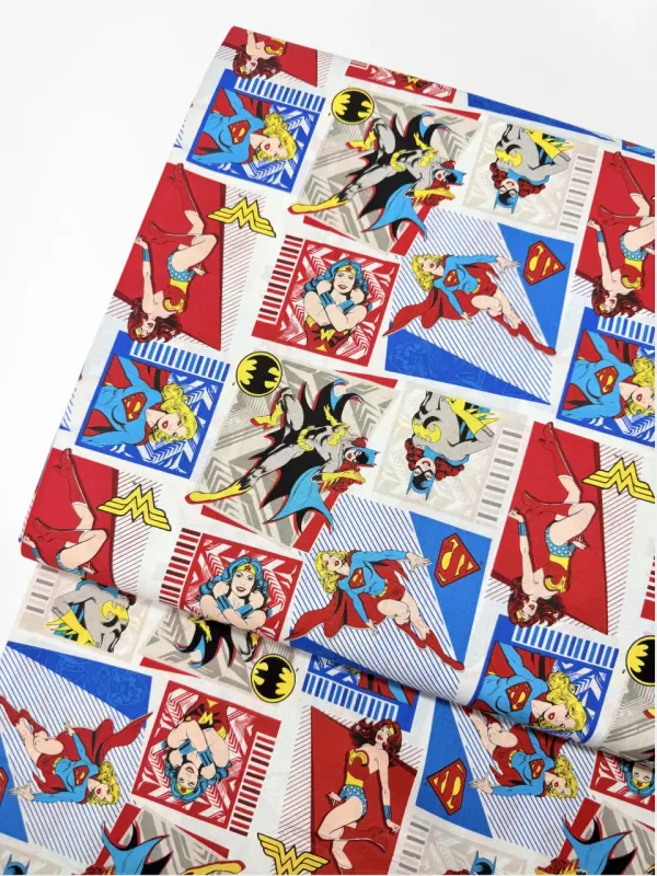DC Superheroes Heroines | Licensed Quilting Cotton | 112cm wide