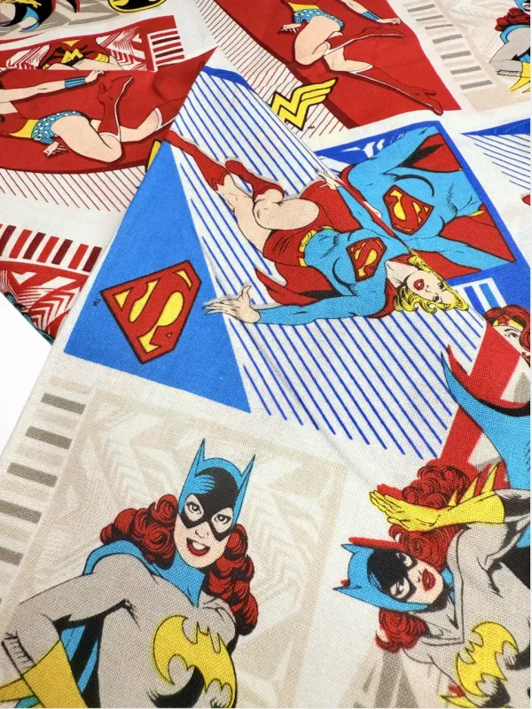 DC Superheroes Heroines | Licensed Quilting Cotton | 112cm wide