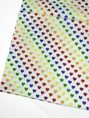 Rainbow Hearts | Quilting Cotton | 112cm wide