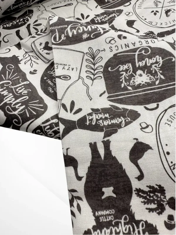 Modern Farmhouse Silhouttes | Quilting Cotton | 112cm wide