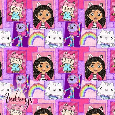 Gabby &amp; Friends, Patchwork | Digital-Print Custom Cotton Lycra 240gsm | 145cm wide