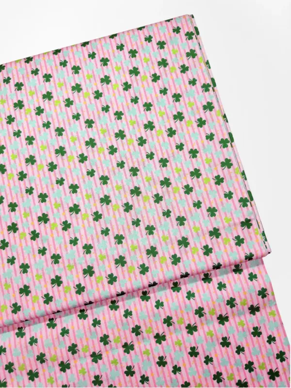 Shamrock on Stripes | Quilting Cotton | 112cm wide