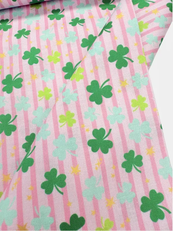 Shamrock on Stripes | Quilting Cotton | 112cm wide