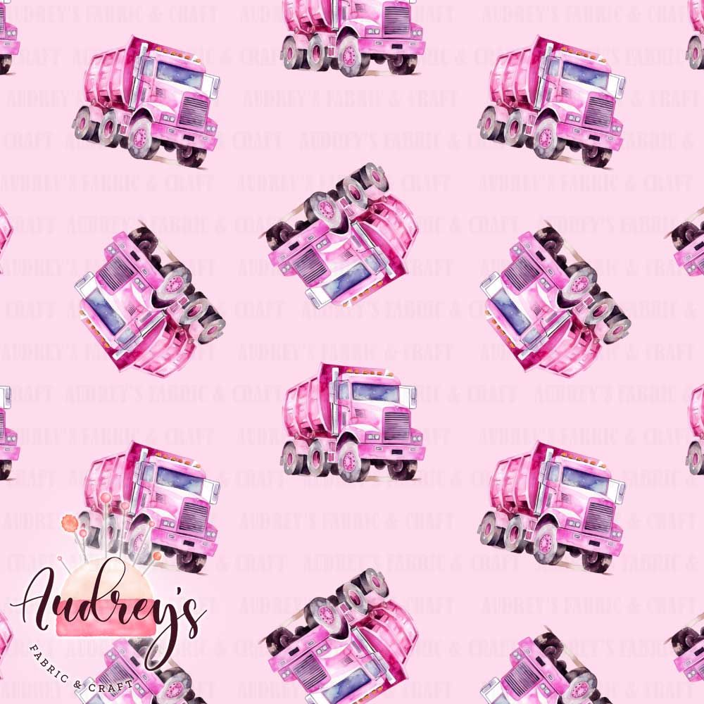 Watercolor Pink Dump Trucks | PRE-ORDER | Choose Your Own Base