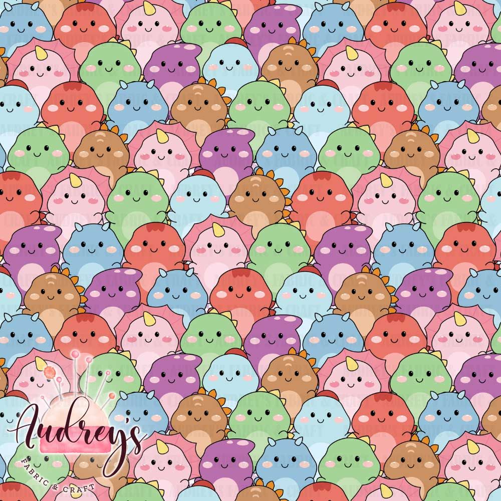 Smiling Dinosaurs Allover | PRE-ORDER | Choose Your Own Base