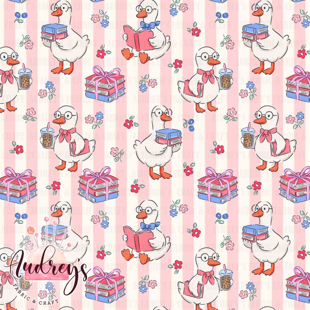 Bookworm Geese Pink | PRE-ORDER | Choose Your Own Base