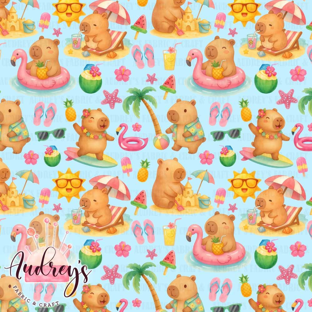 Tropical Beach Capybaras | PRE-ORDER | Choose Your Own Base