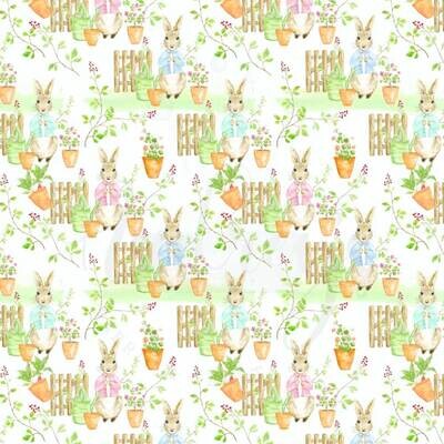 Peter Rabbit, In the Garden | Custom Cotton Woven | 112cm wide