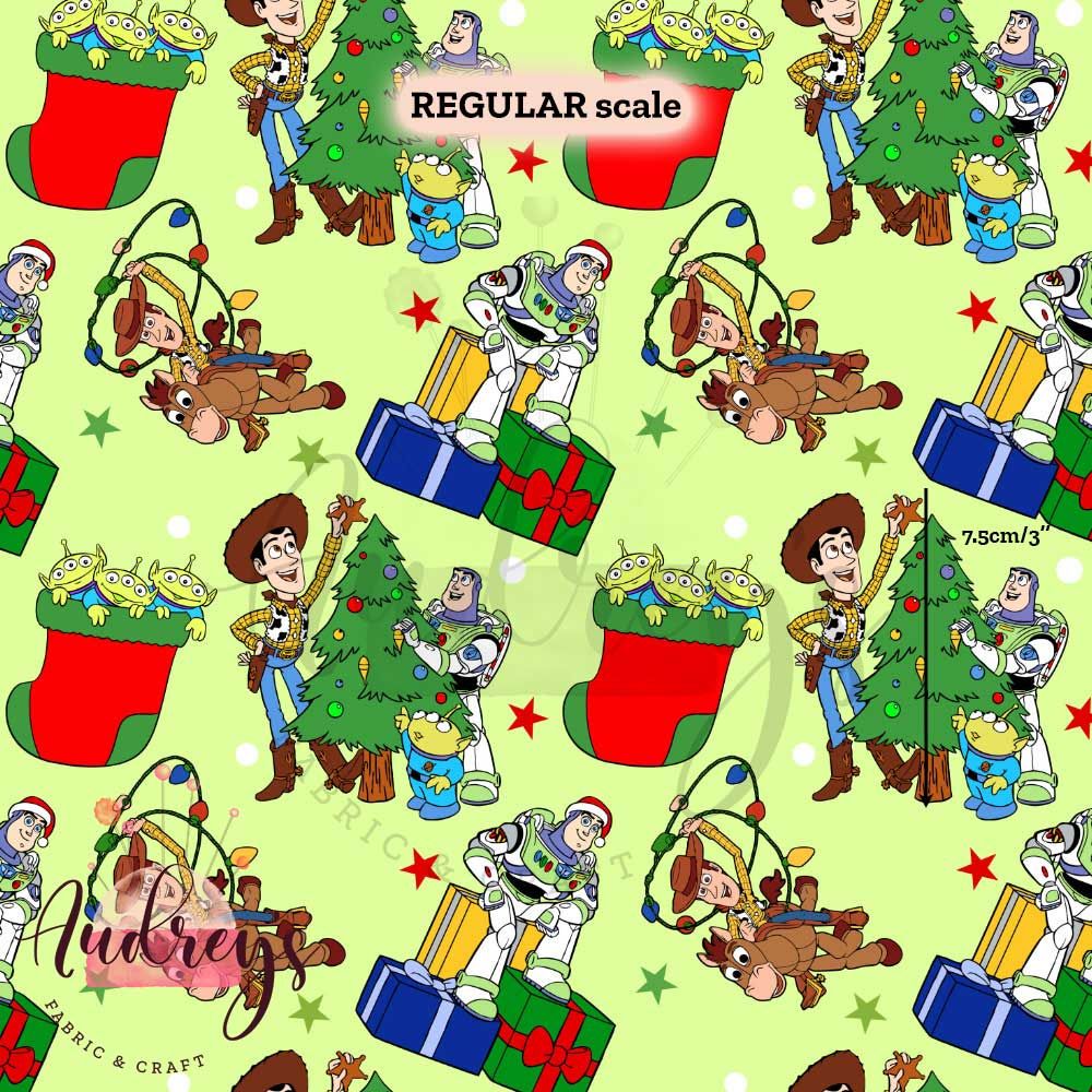 Toy Story Xmas | Digital Print Custom Cotton Woven | 145cm wide