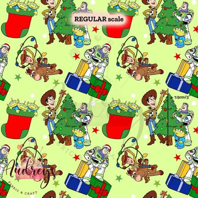 Toy Story Xmas | Digital Print Custom Cotton Woven | 145cm wide