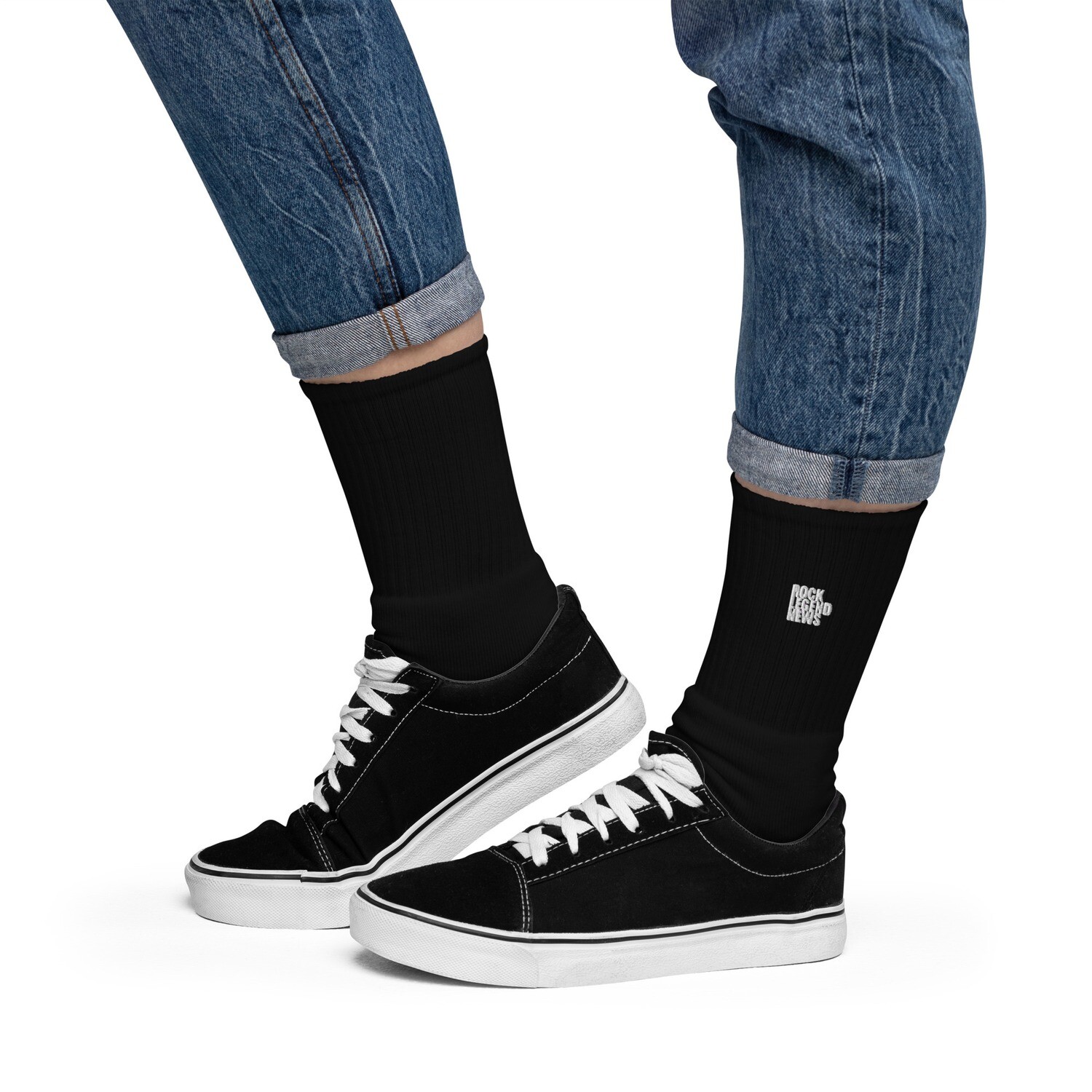Rock Legend News Embroidered Socks