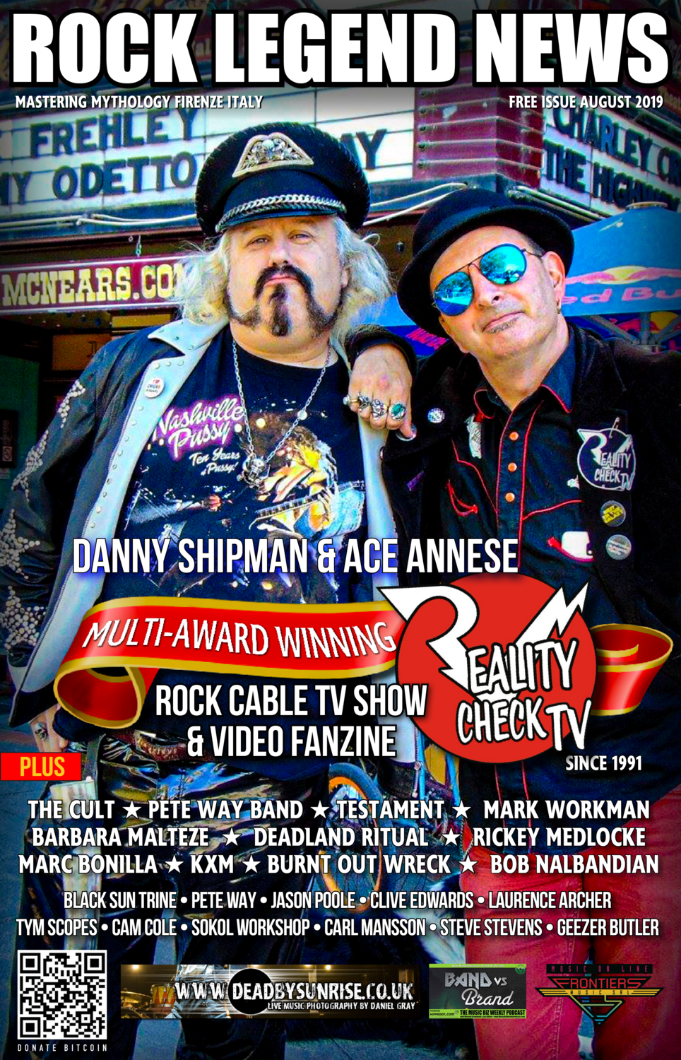 Issue 25 - Multi-Award Winning Rock Cable TV Show &amp; Video Fanzine Reality Check TV with Danny Shipman - Digital Download Magazine