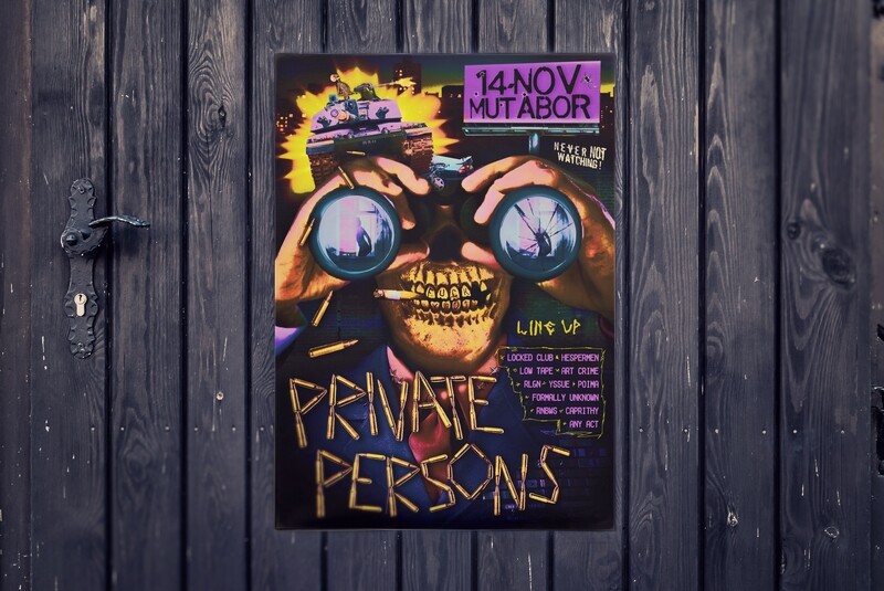 "PRIVATE PERSONS x MUTABOR" 14.11.2020 (A1 POSTER)