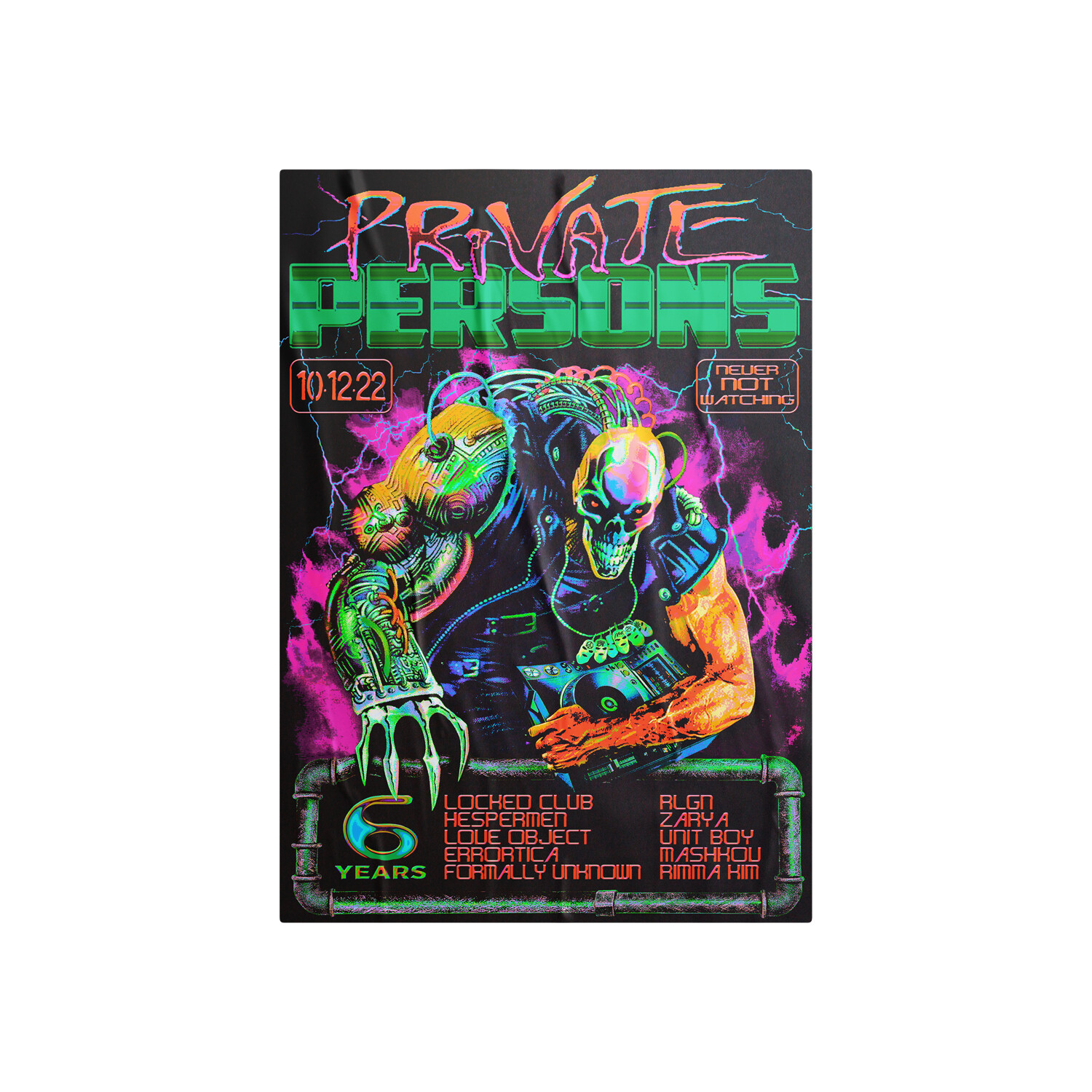 PRIVATE PERSONS "6 YEARS" POSTER