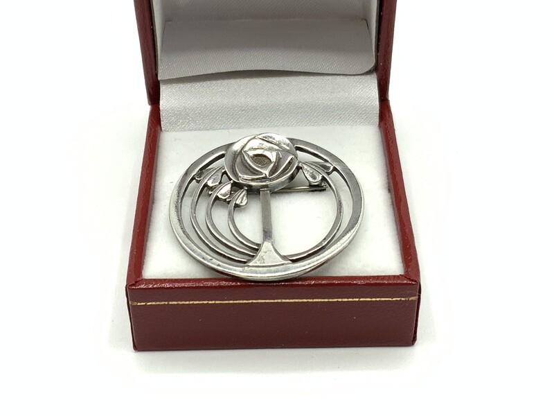 Sterling Silver Brooch Charles Rennie ' Mackintosh' Style