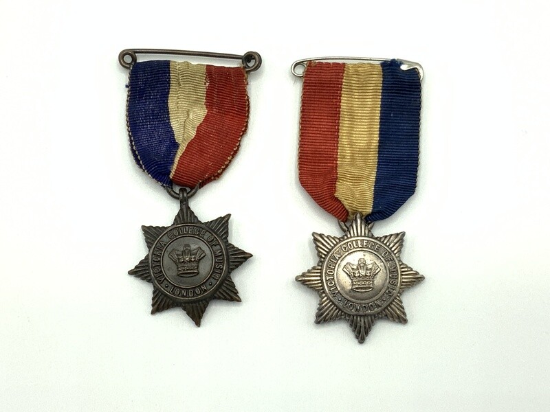 2 Antique Merit Medals from Victoria College of Music London