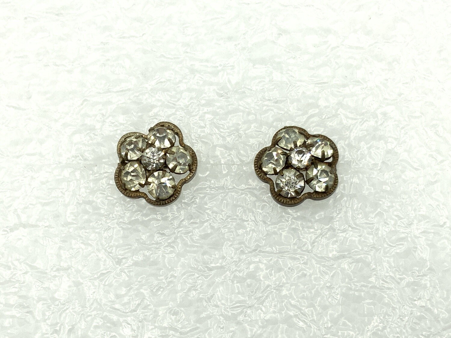 A Pair of Vintage Diamante Buttons 1950's