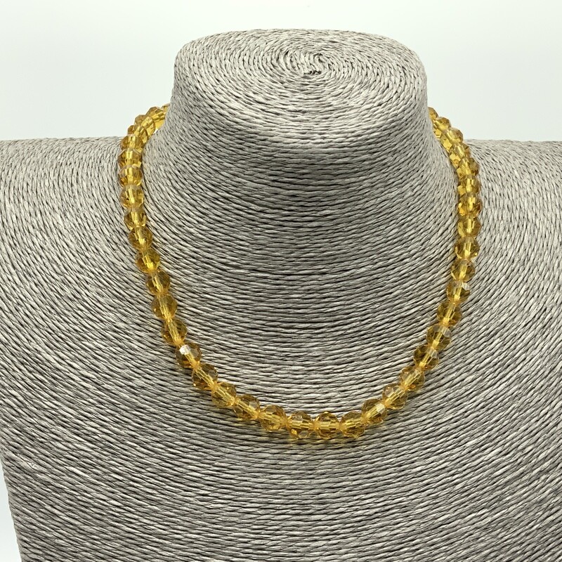 1930's Honey Glass / Crystal Necklace