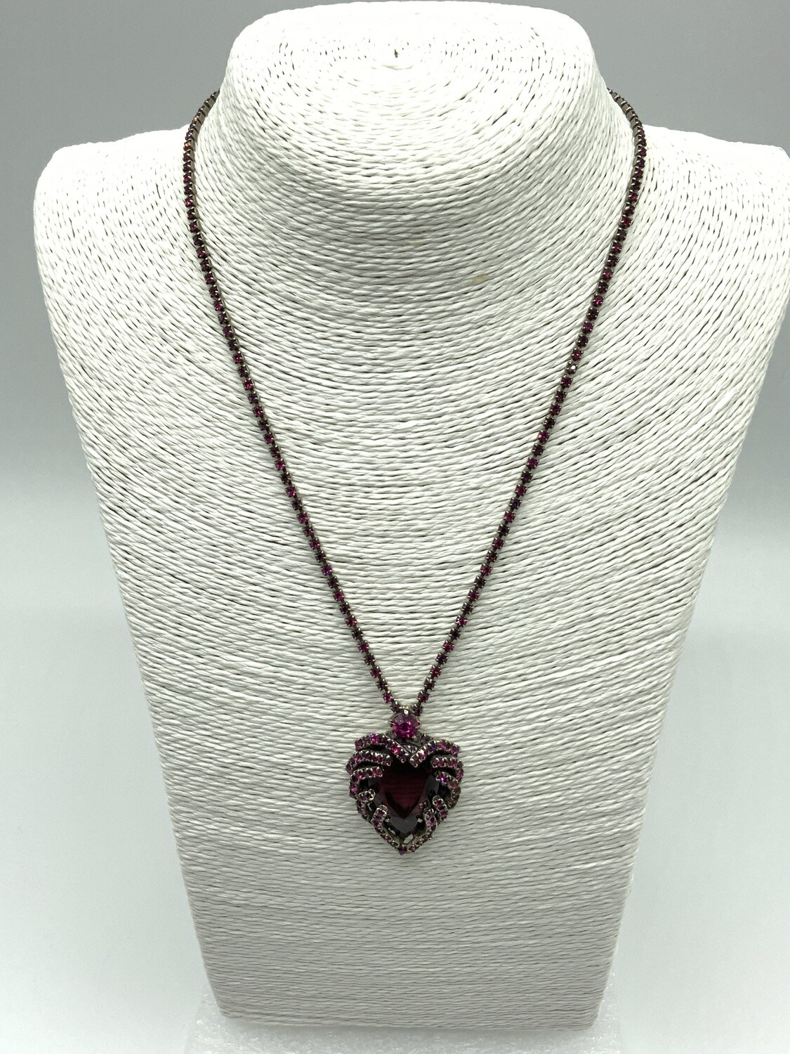 Modern Crystal Heart Necklace