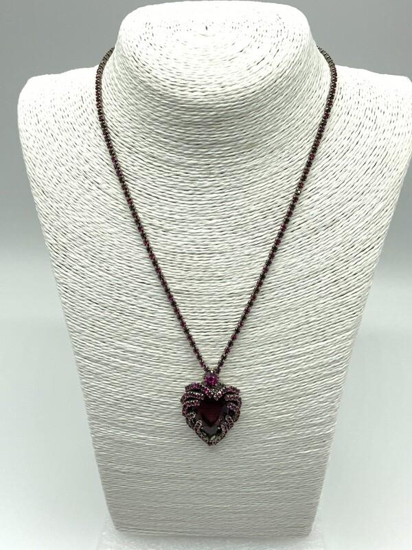 Modern Crystal Heart Necklace