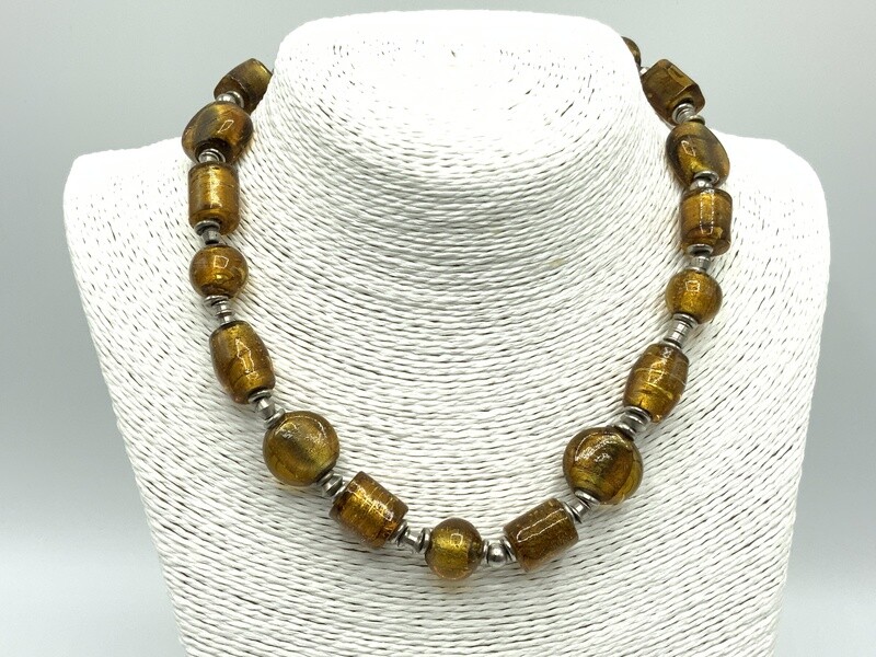 1980's Murano Style Glass Necklace