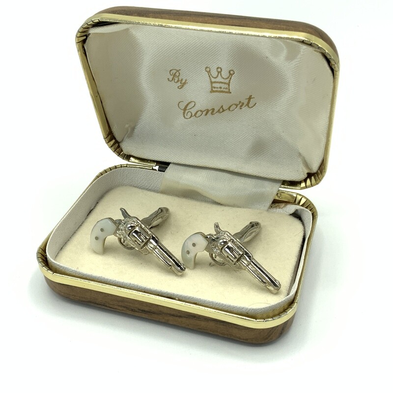 Vintage Handgun Themed Cufflinks