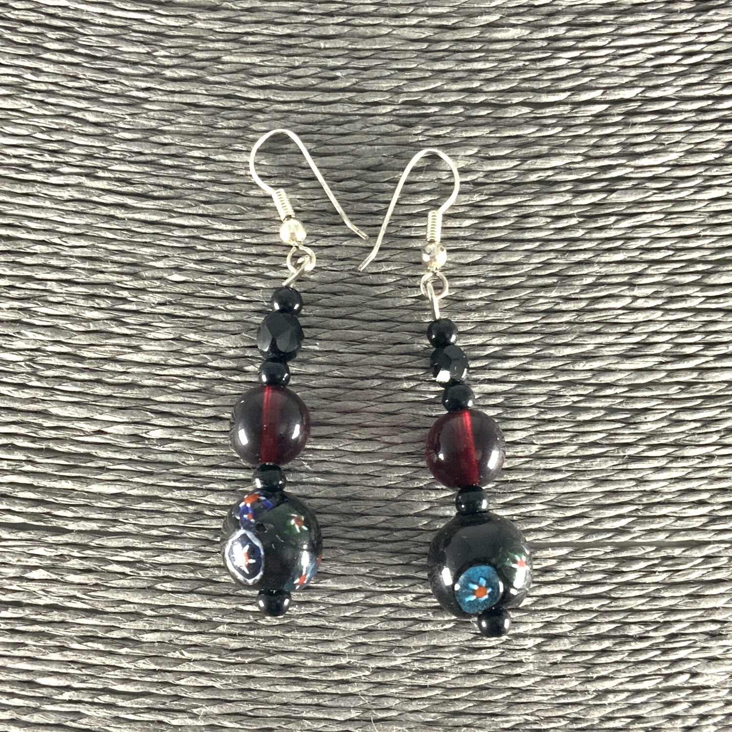 Antique Repurposed Glass Bead Earring.