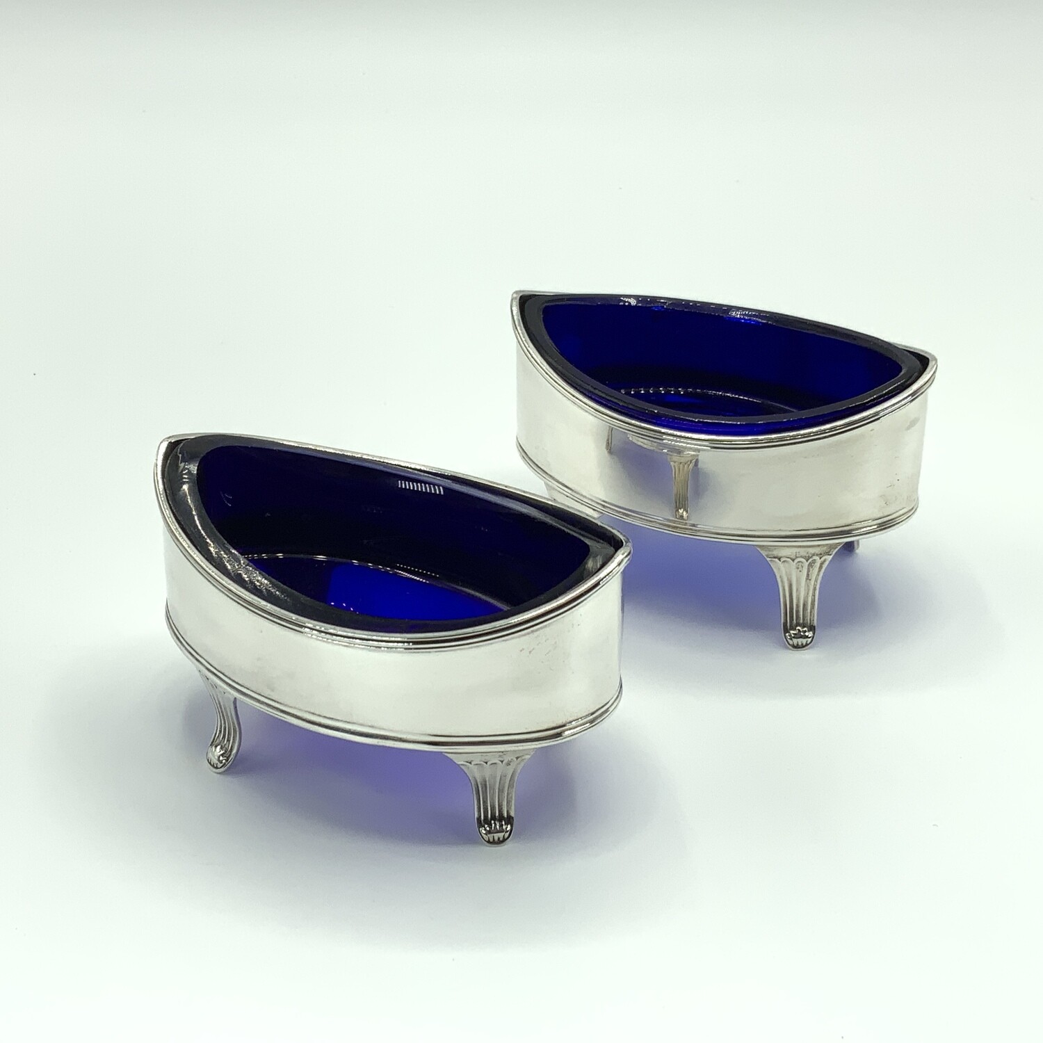 George the Third Sterling Silver, London 1800 Pair, Open Salts