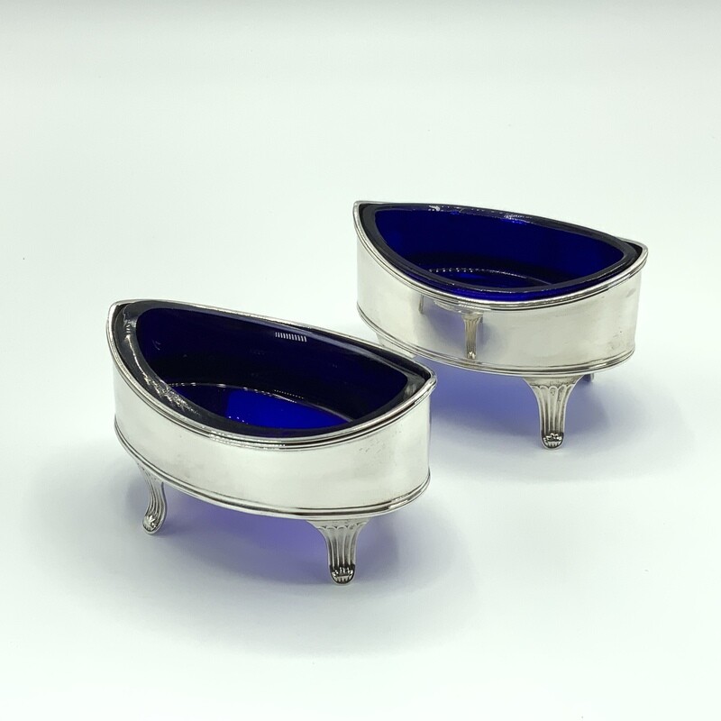 George the Third Sterling Silver, London 1800 Pair, Open Salts