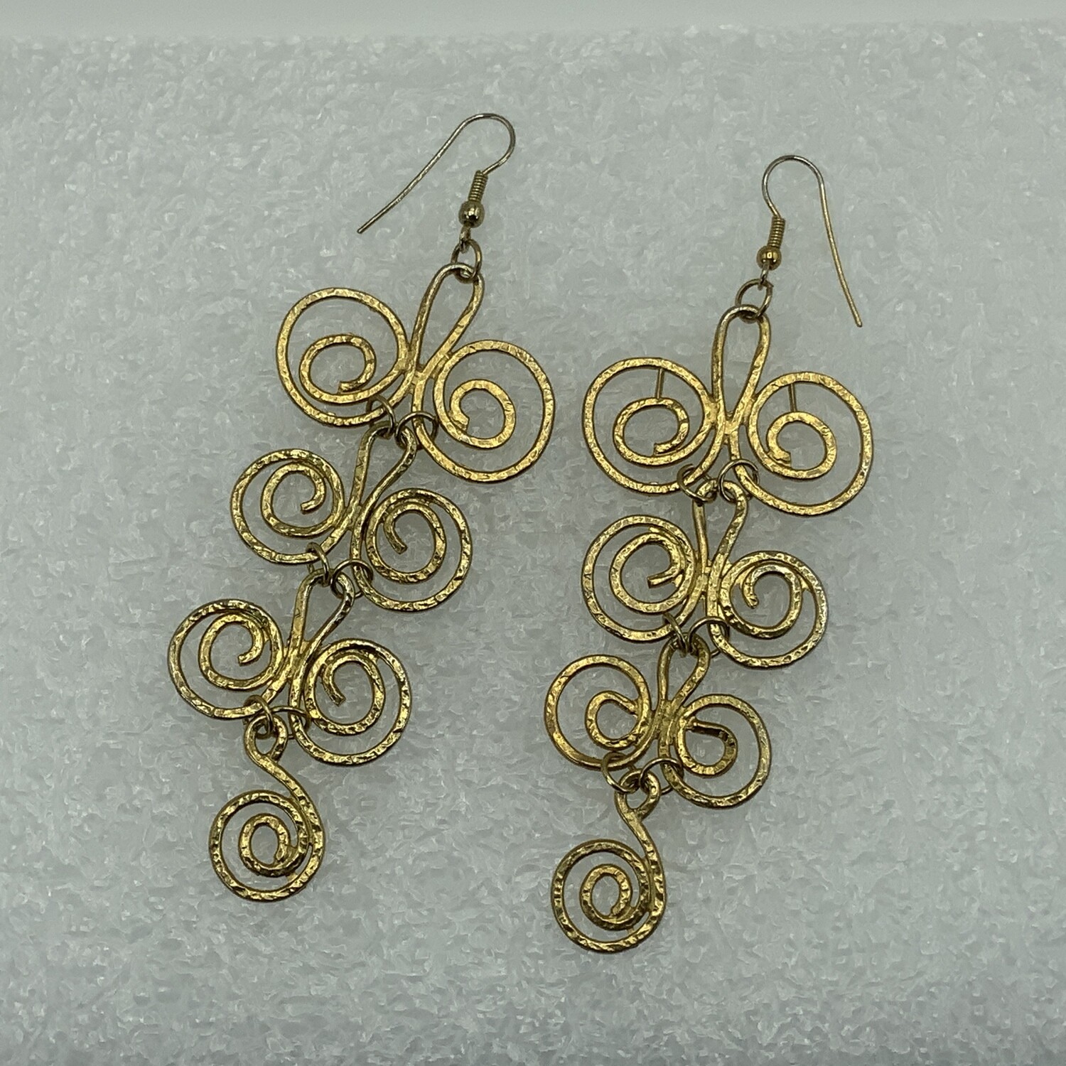 Stunning Chandelier Gold tone Earrings