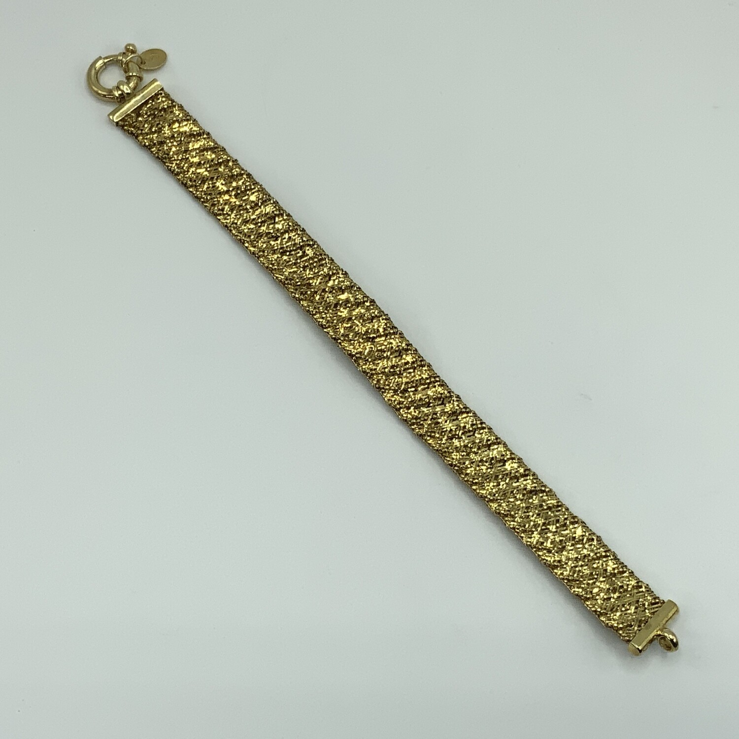 14ct Gold Vermeil Basketweave Bracelet