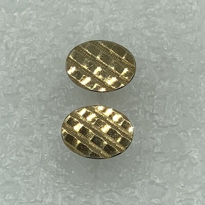 Vintage Pale Gold Tone Oval Cufflinks