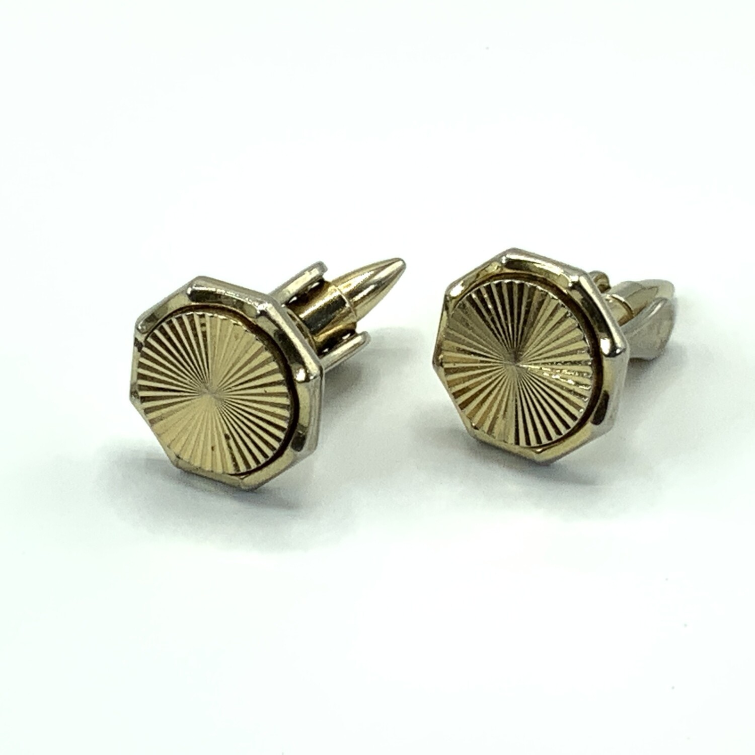 Vintage Gold Tone  'Stration'  Cufflinks
