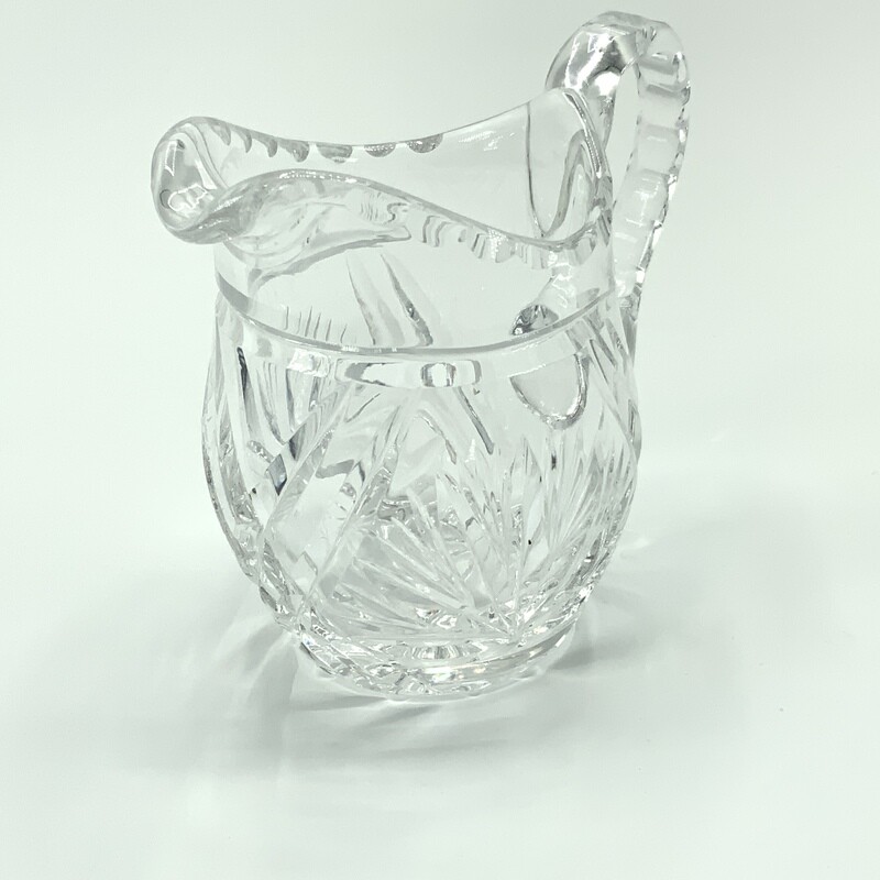Small Lead Cut Crystal Crean Jug
