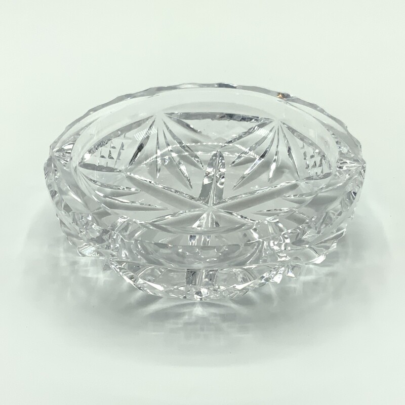 Lead Cut Crystal Trinket Dish