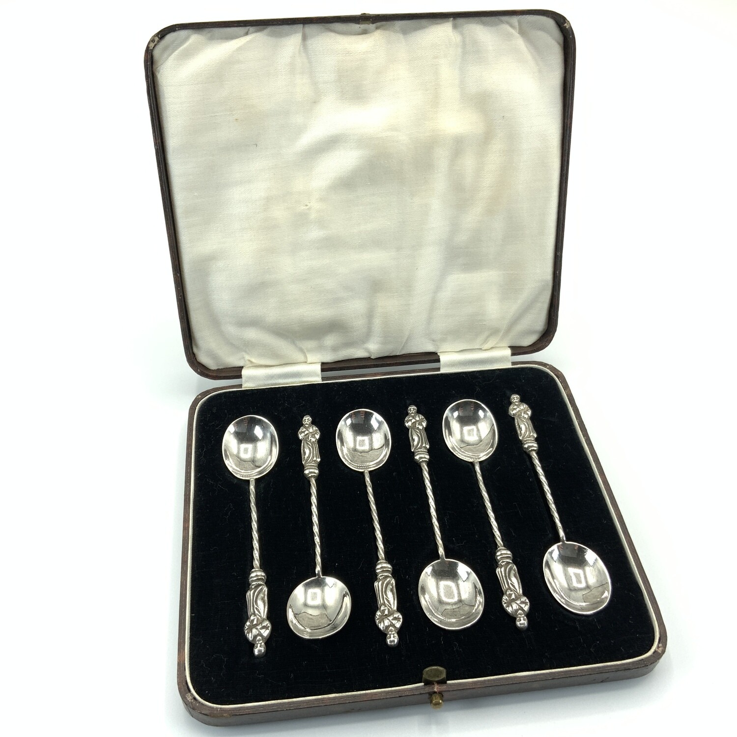 Vintage Boxed set off 6 Sterling Silver Spoons. Apostle.