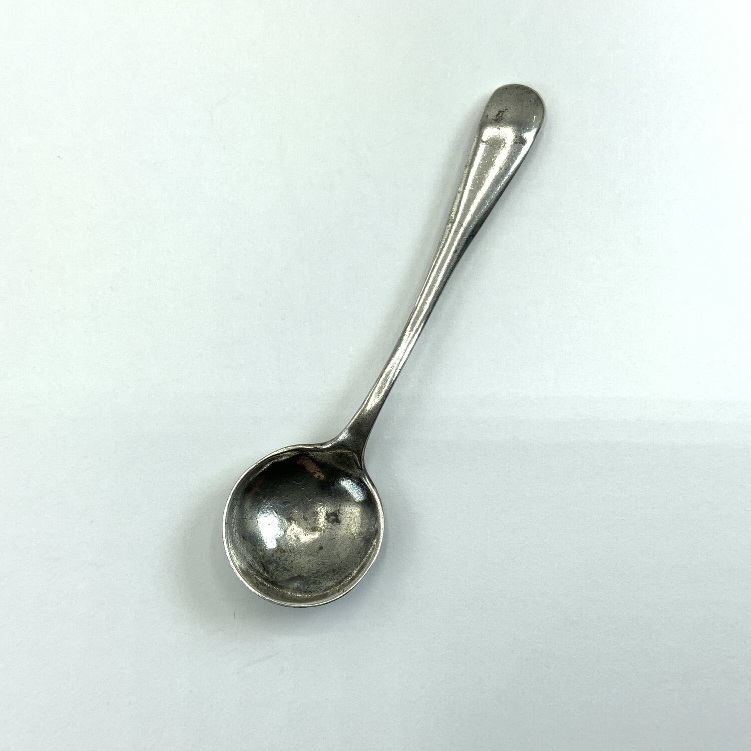 Small Antique Sterling Silver Salt Spoon.