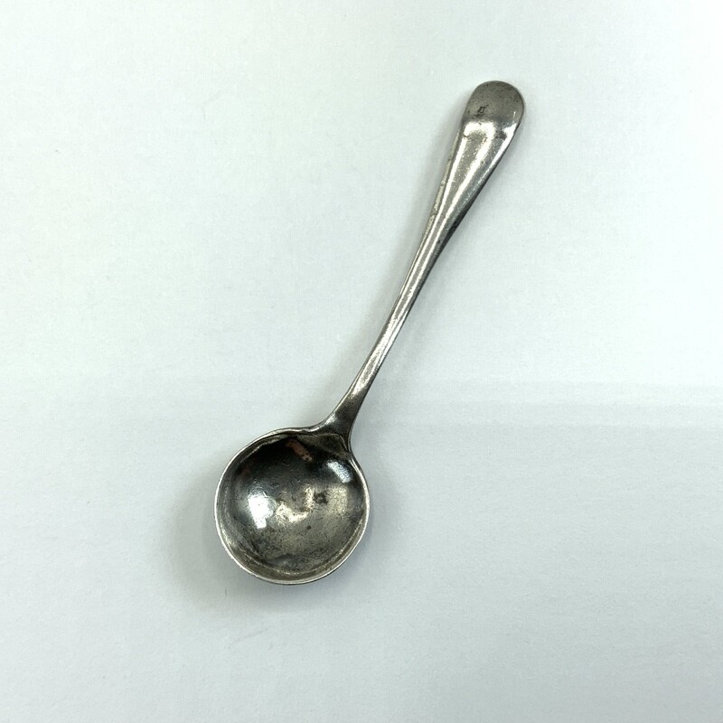 Small Antique Sterling Silver Salt Spoon.