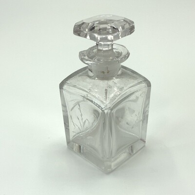 Antique 'Mary Gregory' Glass Perfume Bottle.