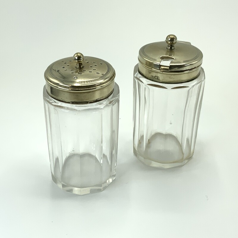 Vintage Cut Glass EPNS Cruet Set