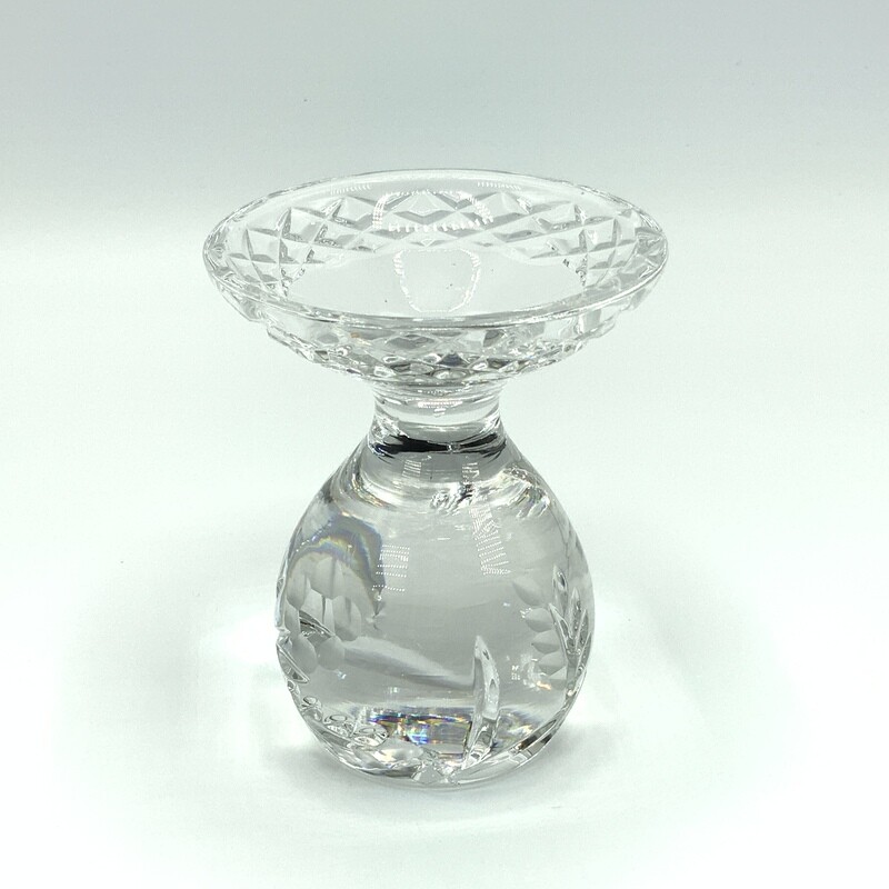 Lead Cut Crystal Finger / Stamp Moistener Dish