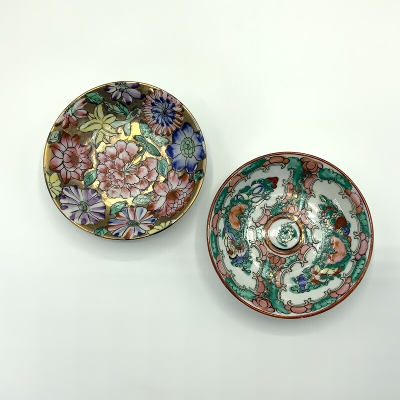 Two Hand Painted Vintage Trinket Dishes.